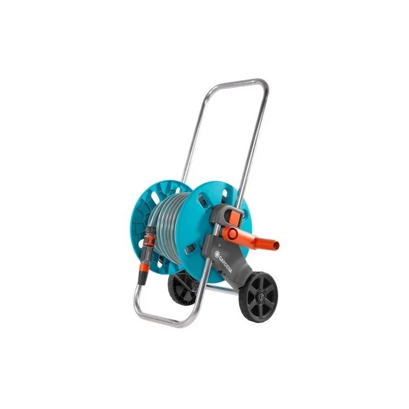 Gardena - Dévidoir de jardin Aquaroll S acier inoxydable avec tuyau L. 20 m – Gardena - Image 1