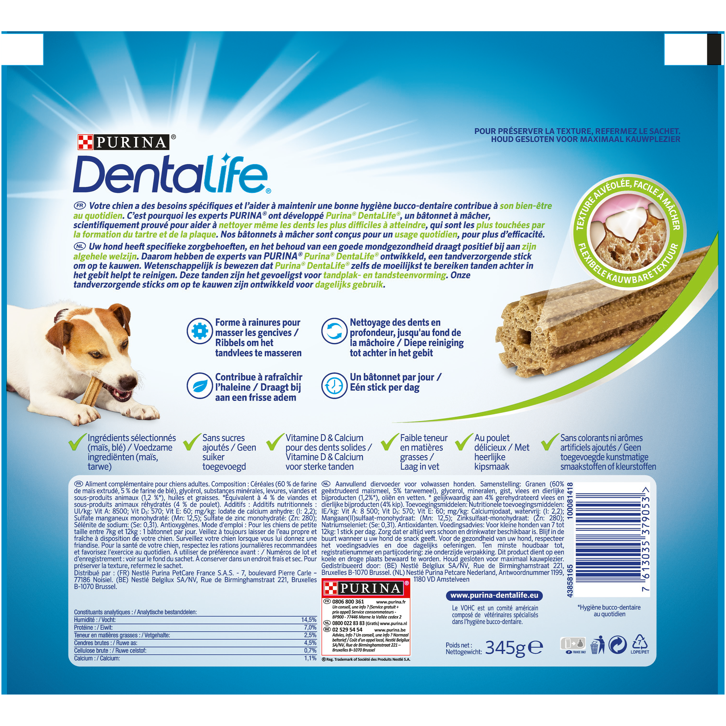 Dentalife - Sticks bucco-dentaire pour petit chien 21  x  345 g  - Dentalife - Imagen 8