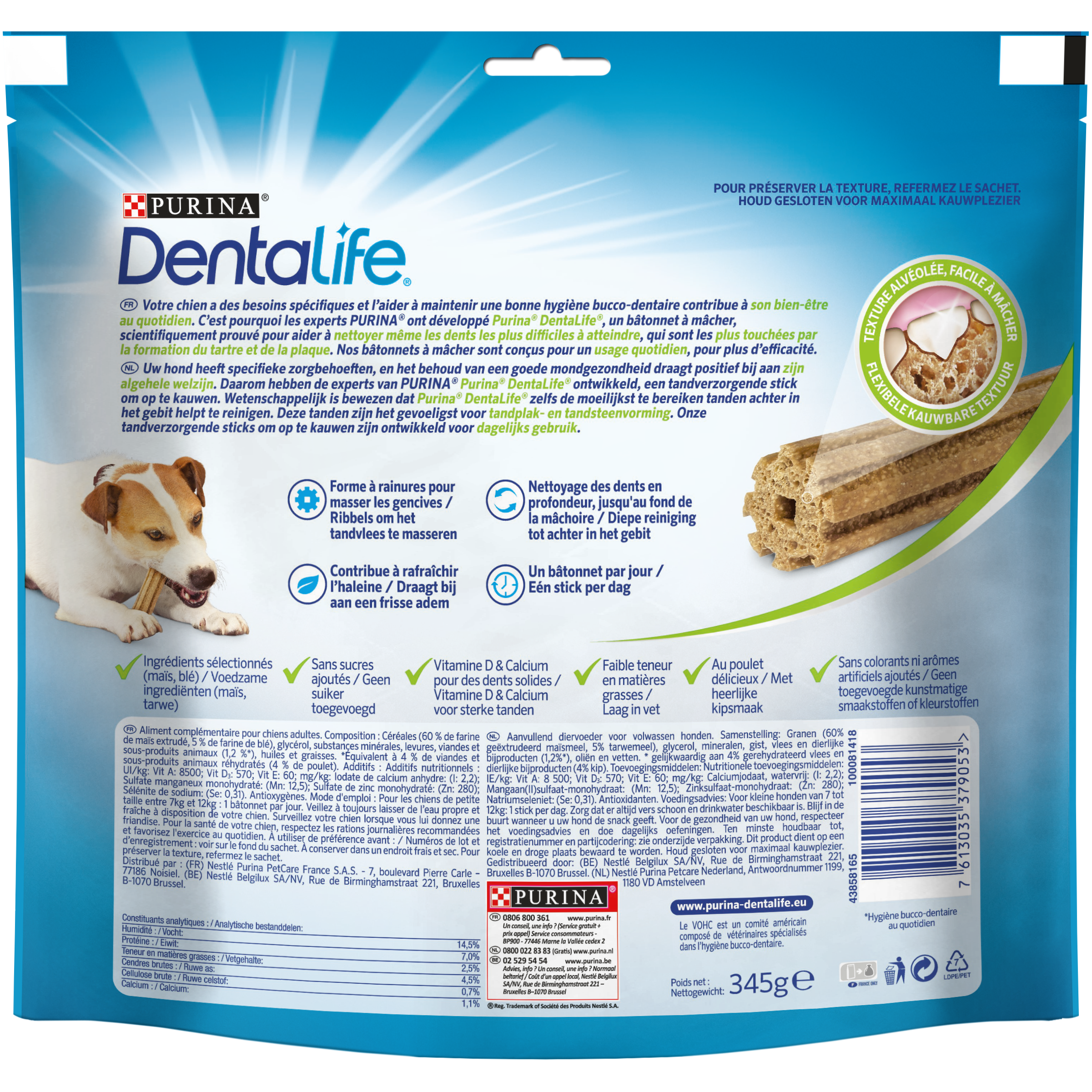 Dentalife - Sticks bucco-dentaire pour petit chien 21  x  345 g  - Dentalife - Imagen 10