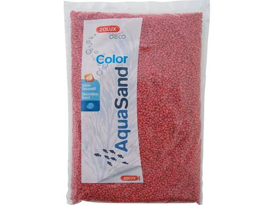 Zolux - Sol décoratif coloré quartzite rouge framboise AQUASAND