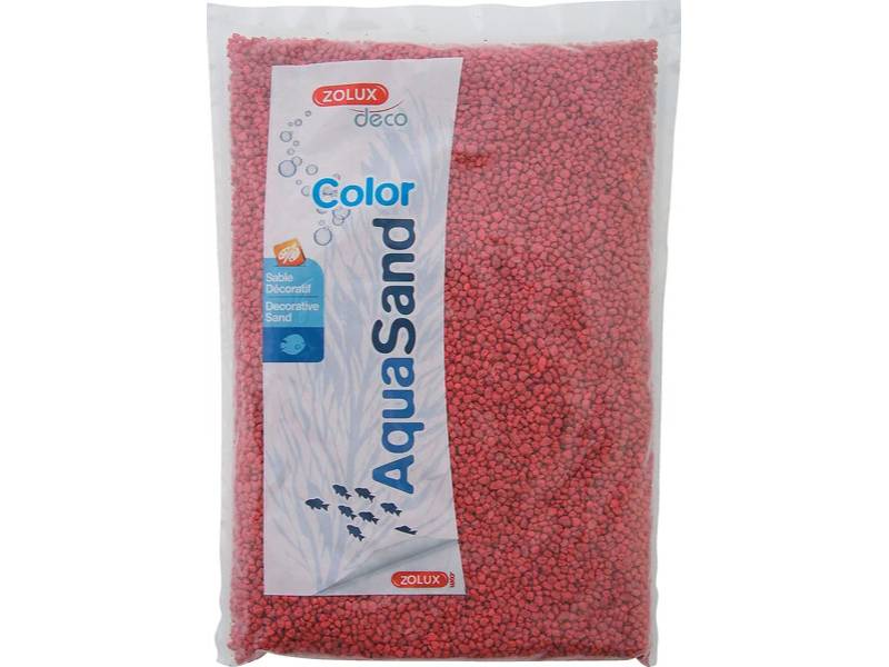 Zolux - Sol décoratif coloré quartzite rouge framboise AQUASAND
