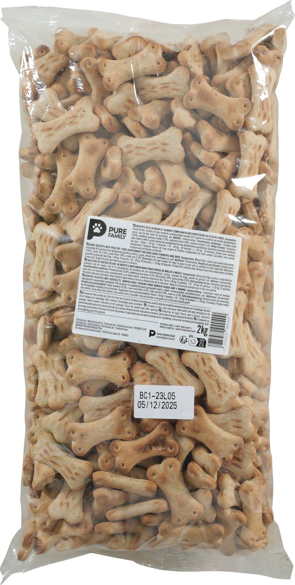 Pure Family - Biscuits os pour chien 2kg - Pure Family
