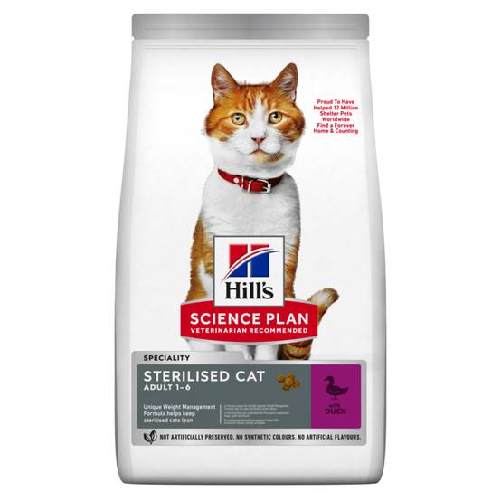 Science plan - Croquettes pour Chat Sterilised Cat Canard 1,5kg - Science Plan Hill's - Image 6