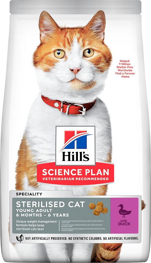 Science plan - Croquettes pour Chat  Sterilised Cat Canard 1,5kg - Science Plan Hill's