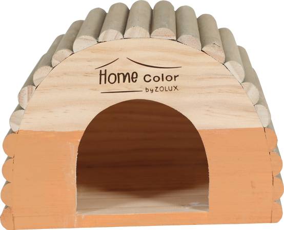 Zolux - Maison pour petits mammifères bois corail L 21 cm P 15 cm H 15 cm - ZOLUX