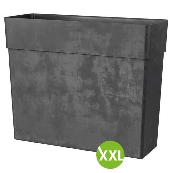 Bac à fleurs muret haut Like R plastique anthracite L.78xP.29.5xH.65 cm - Deroma - Image 7