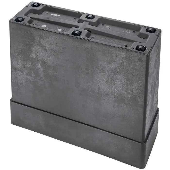 Bac à fleurs muret haut Like R plastique anthracite L.78xP.29.5xH.65 cm - Deroma - Image 5