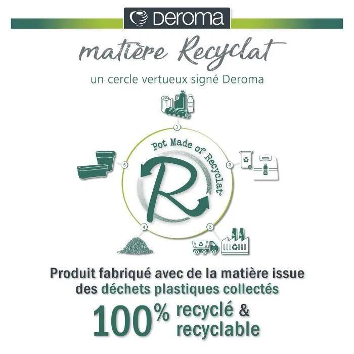 Bac à fleurs muret haut Like R plastique anthracite L.78xP.29.5xH.65 cm - Deroma - Image 3