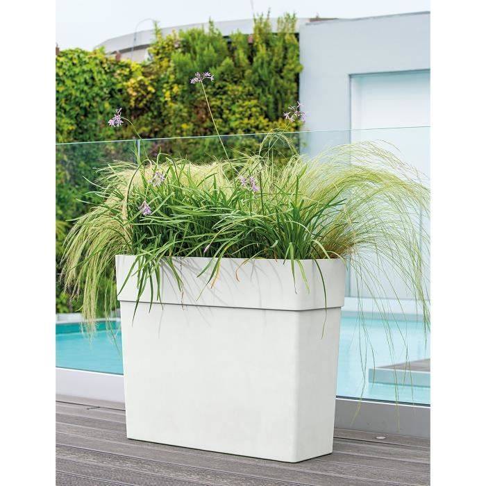 Muret haut LIKE R plastique blanc L.78 cm l.29.5 cm H.65 cm - Deroma - Imagen 6