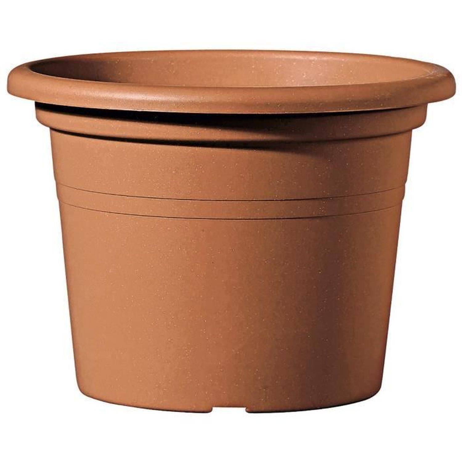 Pot de fleurs rond en recyclat terre rouge Ø40 cm H.27.2 cm - Deroma - Imagen 7