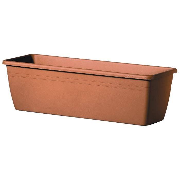 Jardinière Day R Cotto recyclat terre rouge L.40-H.14.5 cm - Deroma - Imagen 7