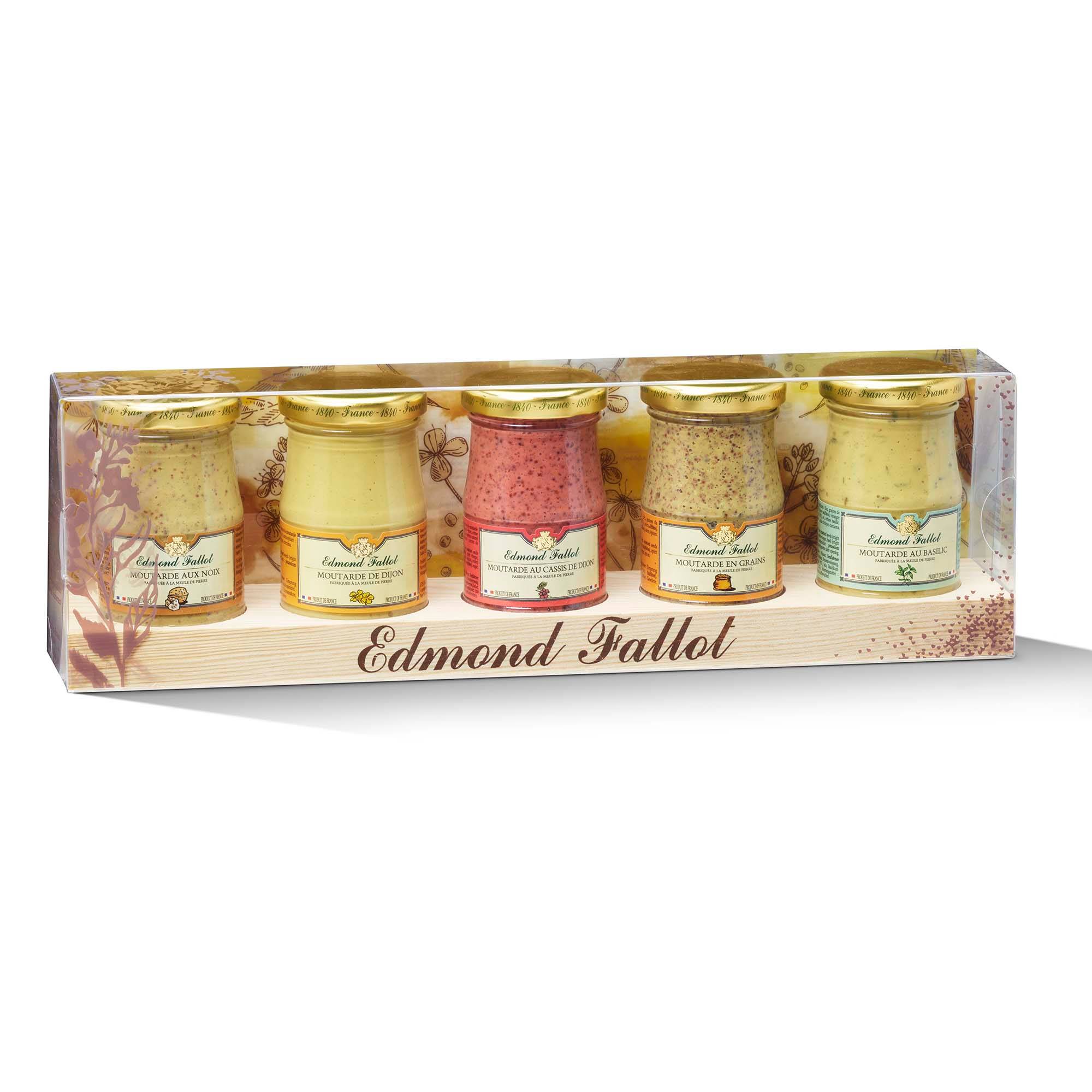 Fallot - Caja de 5 tarros de mostaza de 10 cl - Edmond Fallot