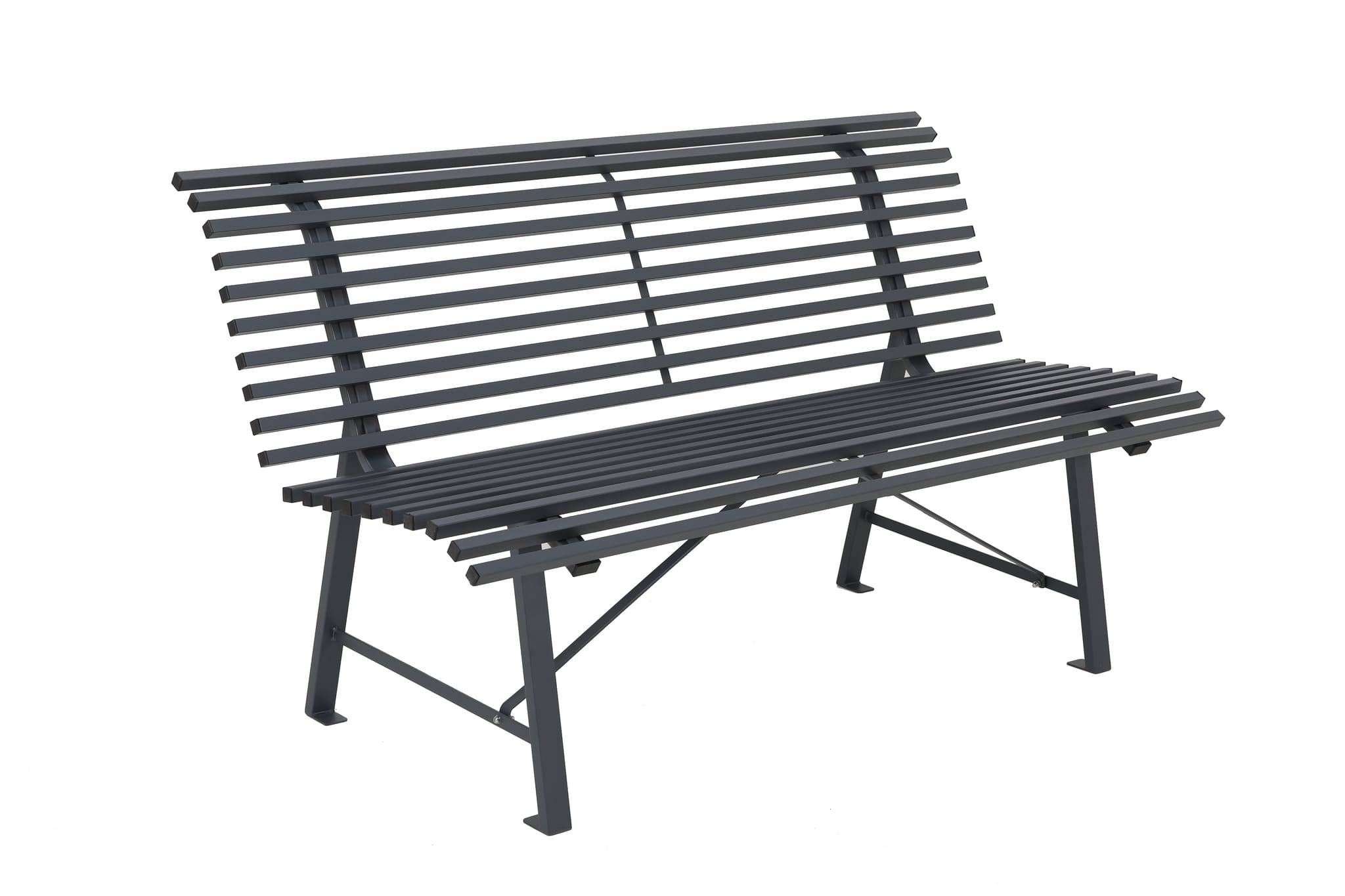 Ecloz - Banc de jardin acier anthracite 3 places Dauphine ECLOZ - Imagen 4