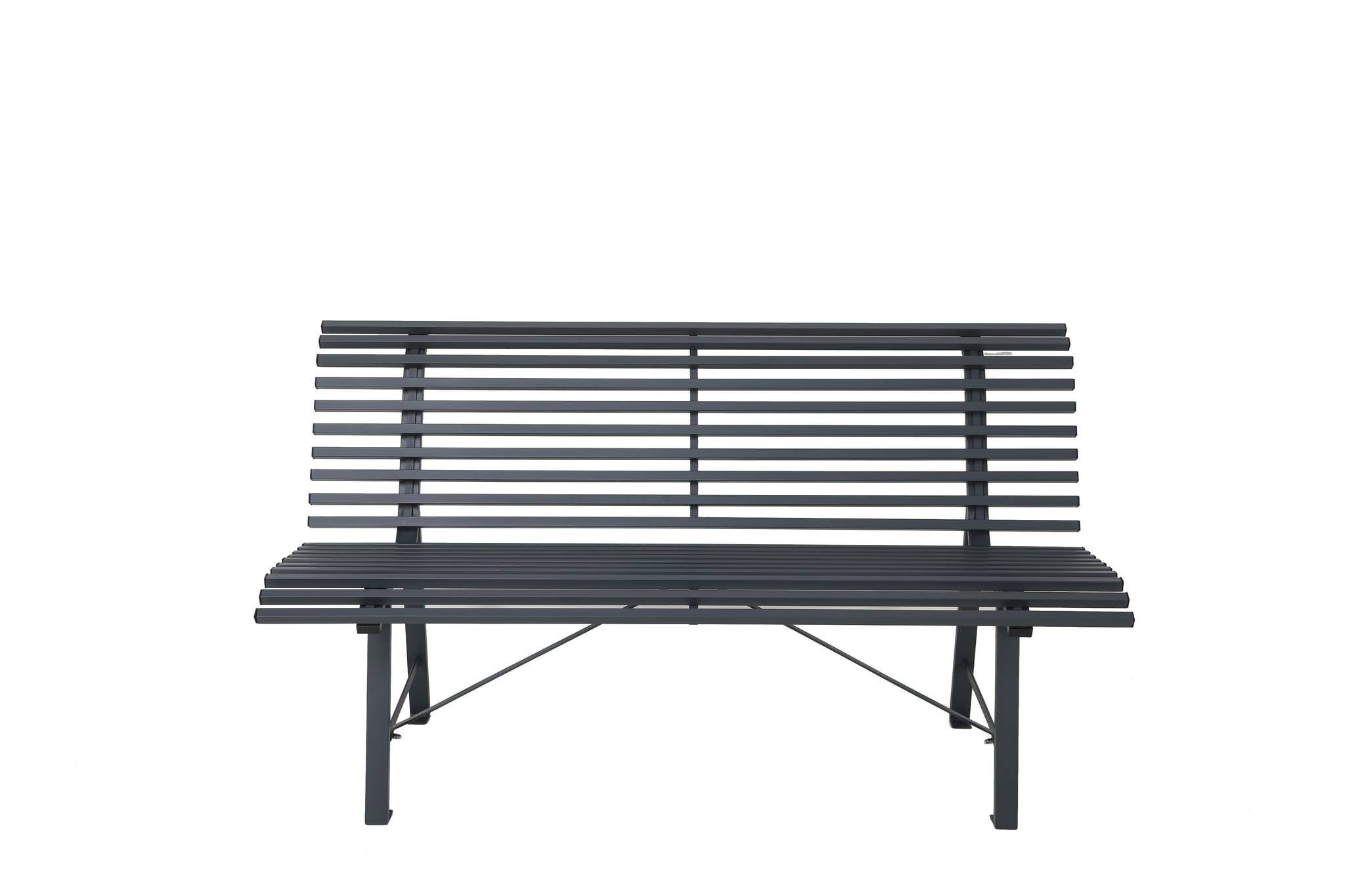 Ecloz - Banc de jardin acier anthracite 3 places Dauphine ECLOZ - Imagen 3