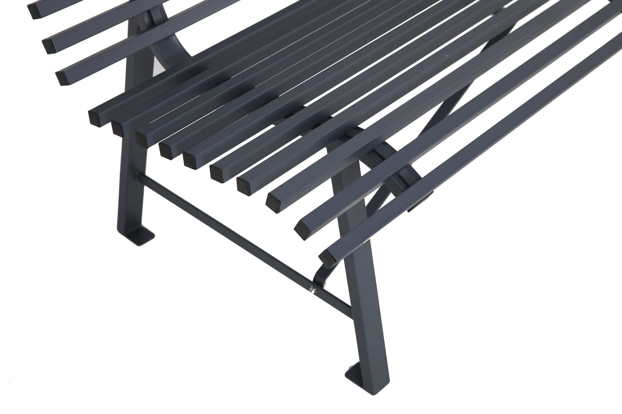 Ecloz - Banc de jardin acier anthracite 3 places Dauphine ECLOZ - Imagen 5