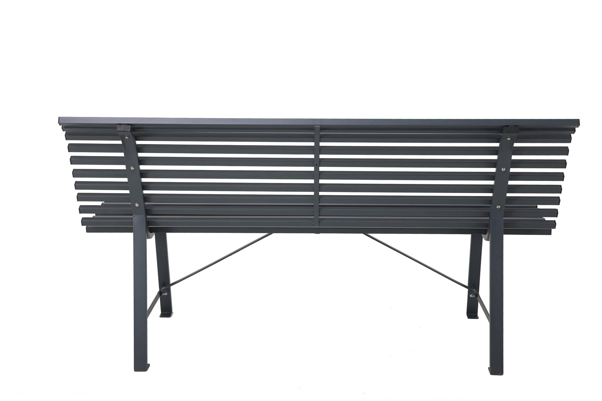 Ecloz - Banc de jardin acier anthracite 3 places Dauphine ECLOZ - Imagen 2