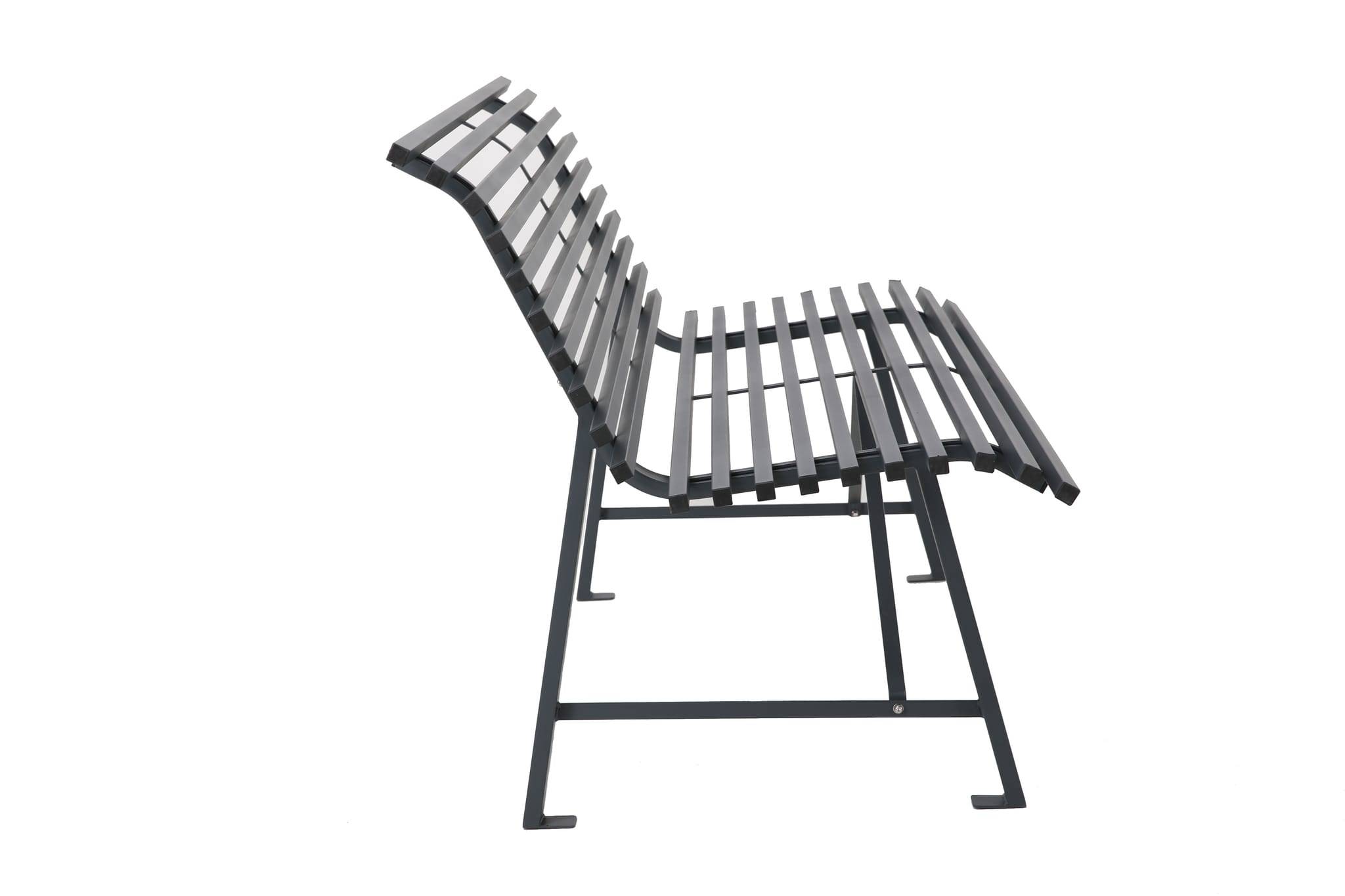 Ecloz - Banc de jardin acier anthracite 3 places Dauphine ECLOZ - Imagen 6