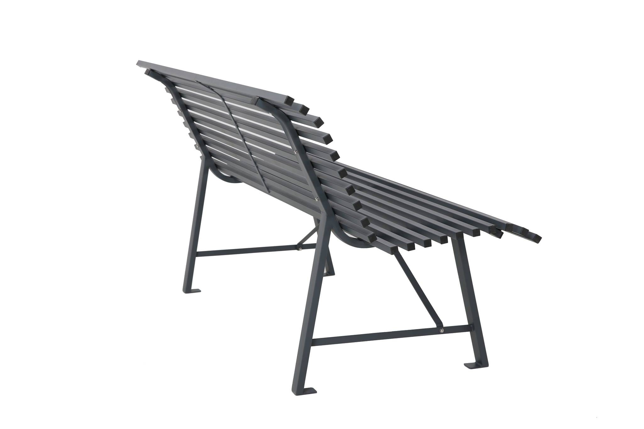 Ecloz - Banc de jardin acier anthracite 3 places Dauphine ECLOZ - Imagen 7