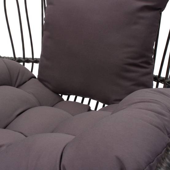 Ecloz - Fauteuil oeuf suspendu de jardin acier cordage anthracite Poket ECLOZ - Image 3