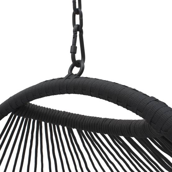 Ecloz - Fauteuil oeuf suspendu de jardin acier cordage anthracite Poket ECLOZ - Image 8