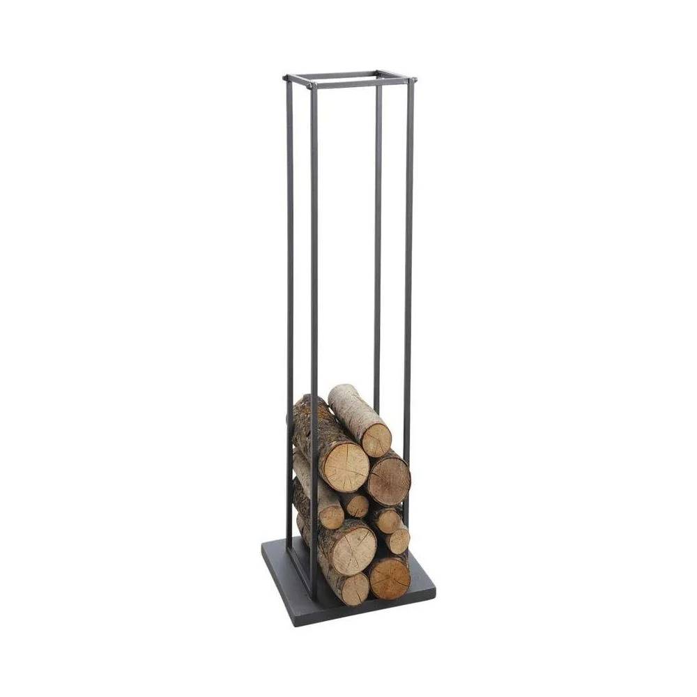 Range-bûches métal noir H 115 cm L 33 cm – AUBRY GASPARD - Imagen 4