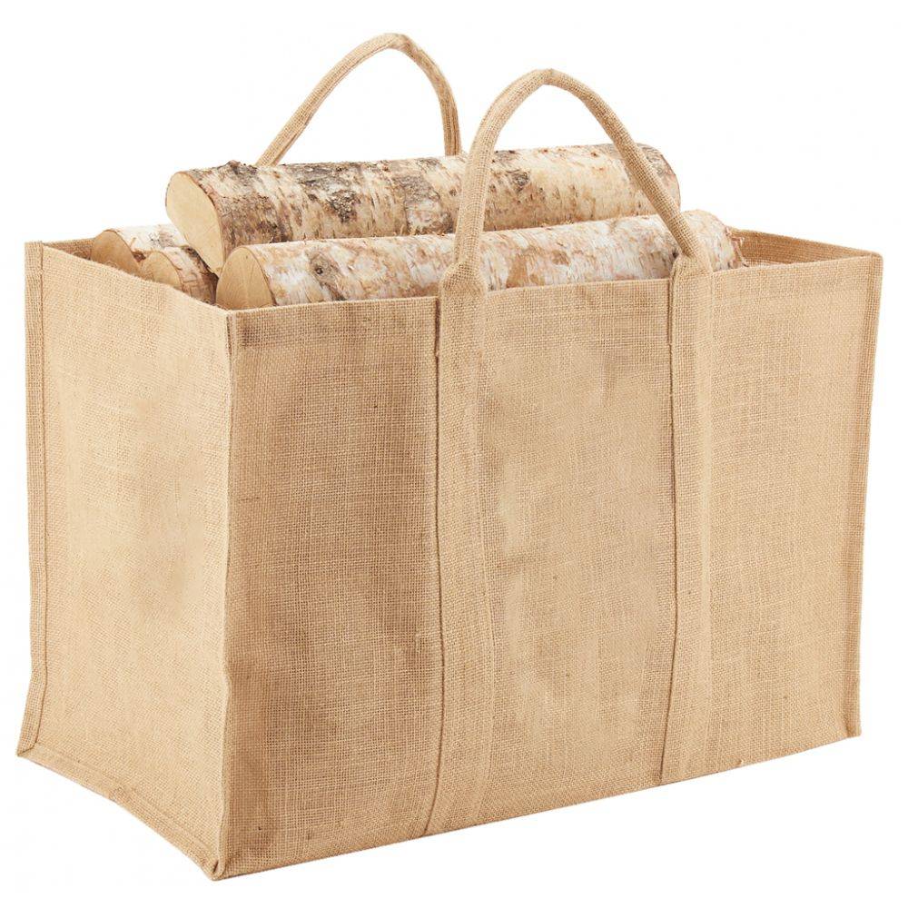 Sac à Bûches Jute Chevron Noir 60 cm 40 cm – AUBRY GASPARD - Imagen 3