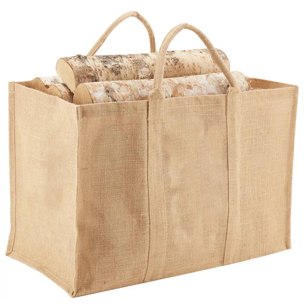 Sac à Bûches Jute Chevron Noir 60 cm 40 cm – AUBRY GASPARD - Imagen 4