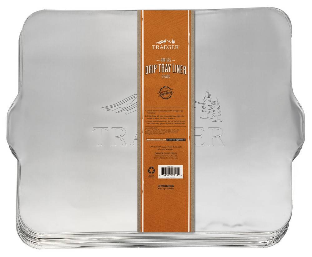 Traeger - 5 Plaques aluminium de récupération de graisses PRO 575
