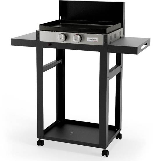 Le Marquier - Plancha gaz 2 feux sur chariot inox noir Française 250 Duo Le Marquier - Image 7