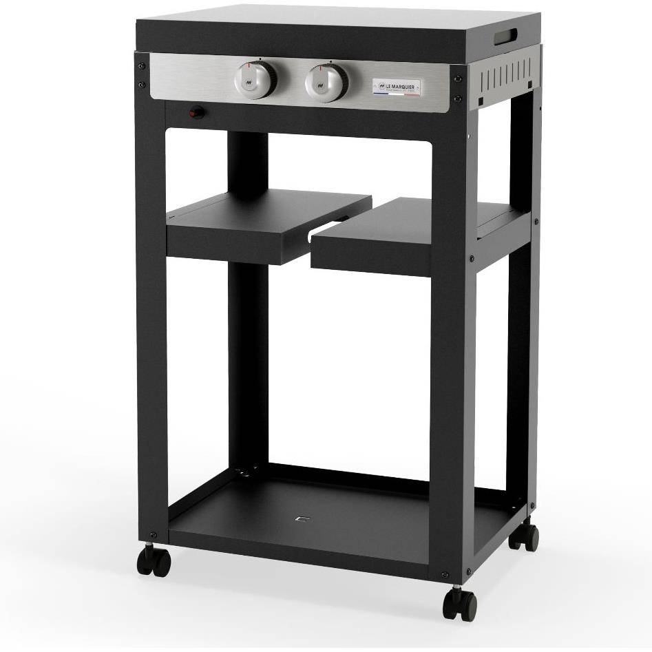 Le Marquier - Plancha gaz 2 feux sur chariot inox noir Française 250 Duo Le Marquier - Image 8