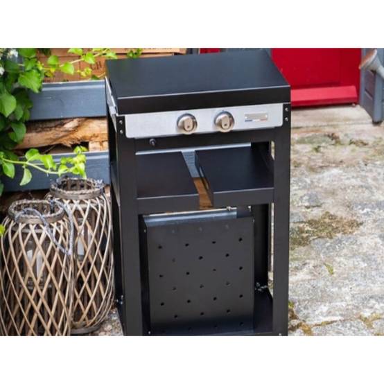 Le Marquier - Plancha gaz 2 feux sur chariot inox noir Française 250 Duo Le Marquier - Image 10