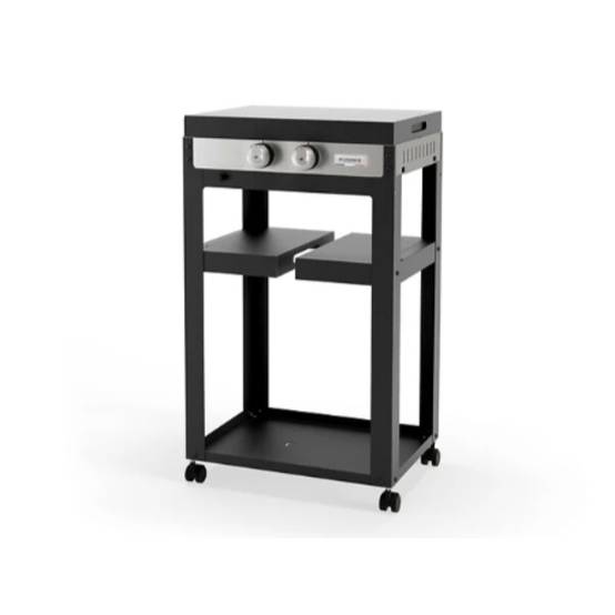 Le Marquier - Plancha gaz 2 feux sur chariot inox noir Française 250 Duo Le Marquier - Image 2