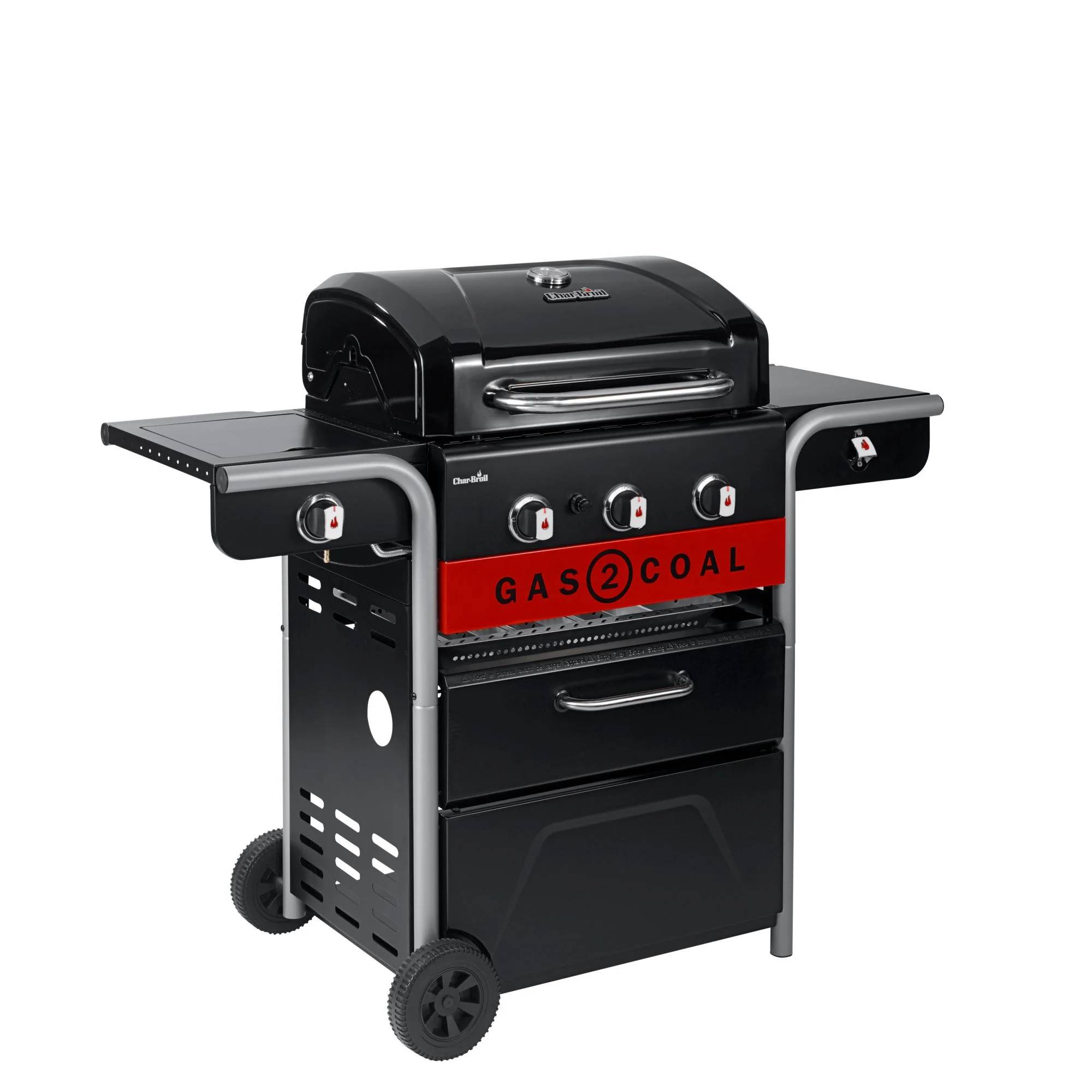 Char-broil - Barbacoa Híbrida Gas & Carbón 3 Quemadores Inox Negro 134 x 62,9 x 116,8 cm - CHAR-BROIL - Imagen 11