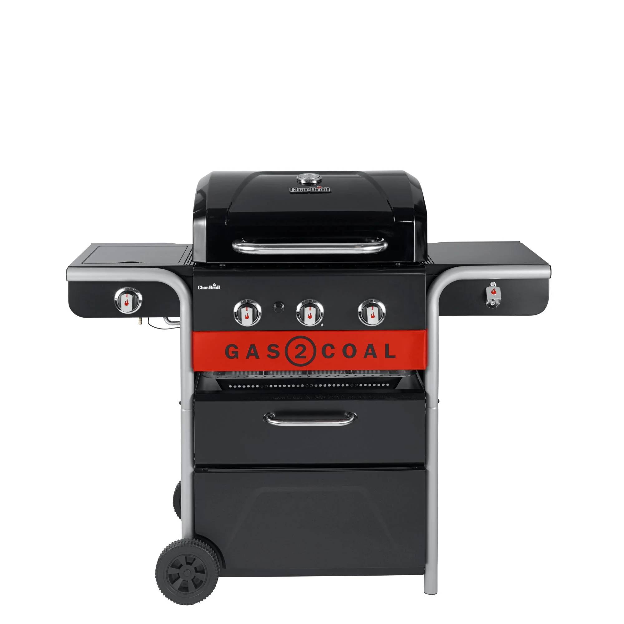 Char-broil - Barbacoa Híbrida Gas & Carbón 3 Quemadores Inox Negro 134 x 62,9 x 116,8 cm - CHAR-BROIL - Imagen 13