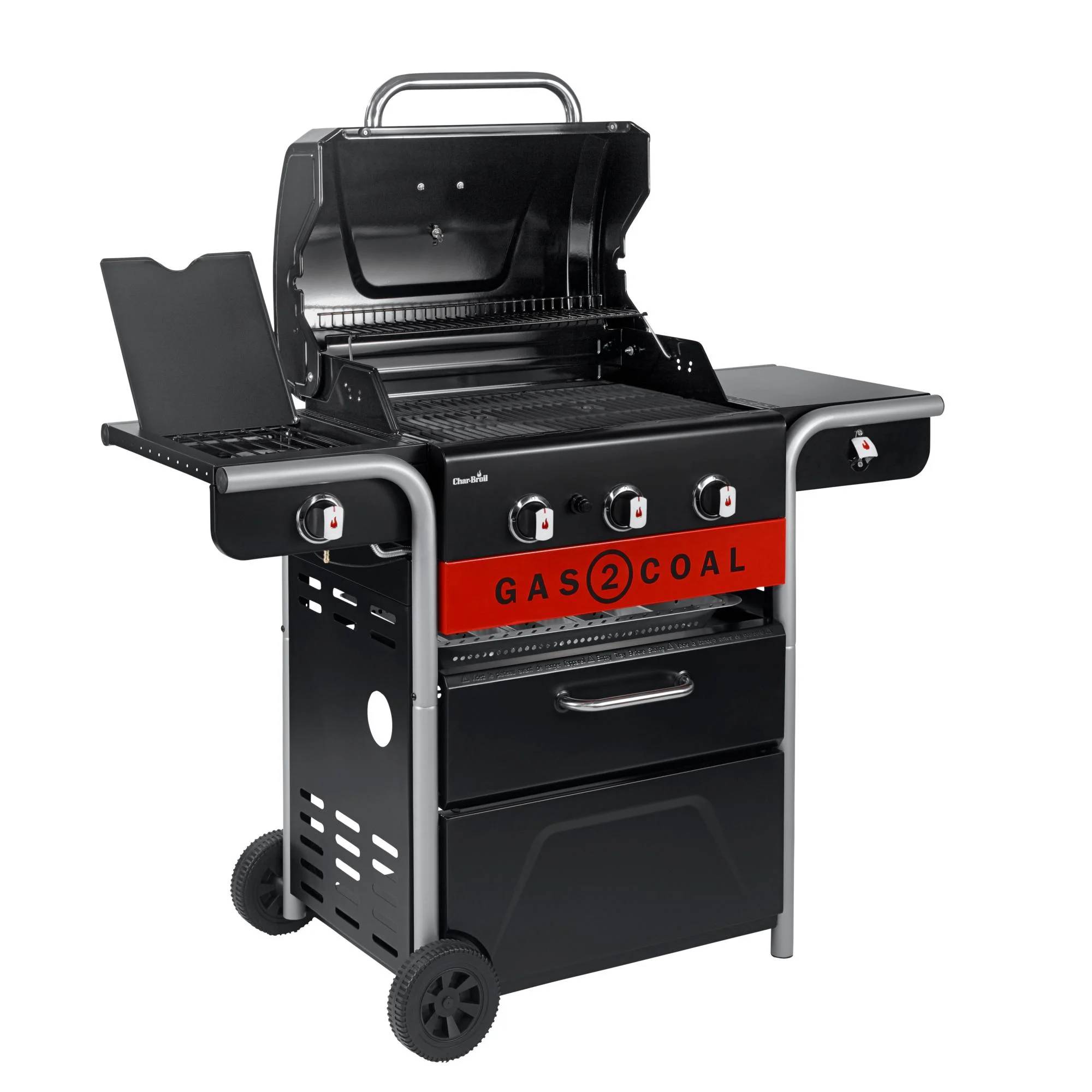 Char-broil - Barbacoa Híbrida Gas & Carbón 3 Quemadores Inox Negro 134 x 62,9 x 116,8 cm - CHAR-BROIL - Imagen 15