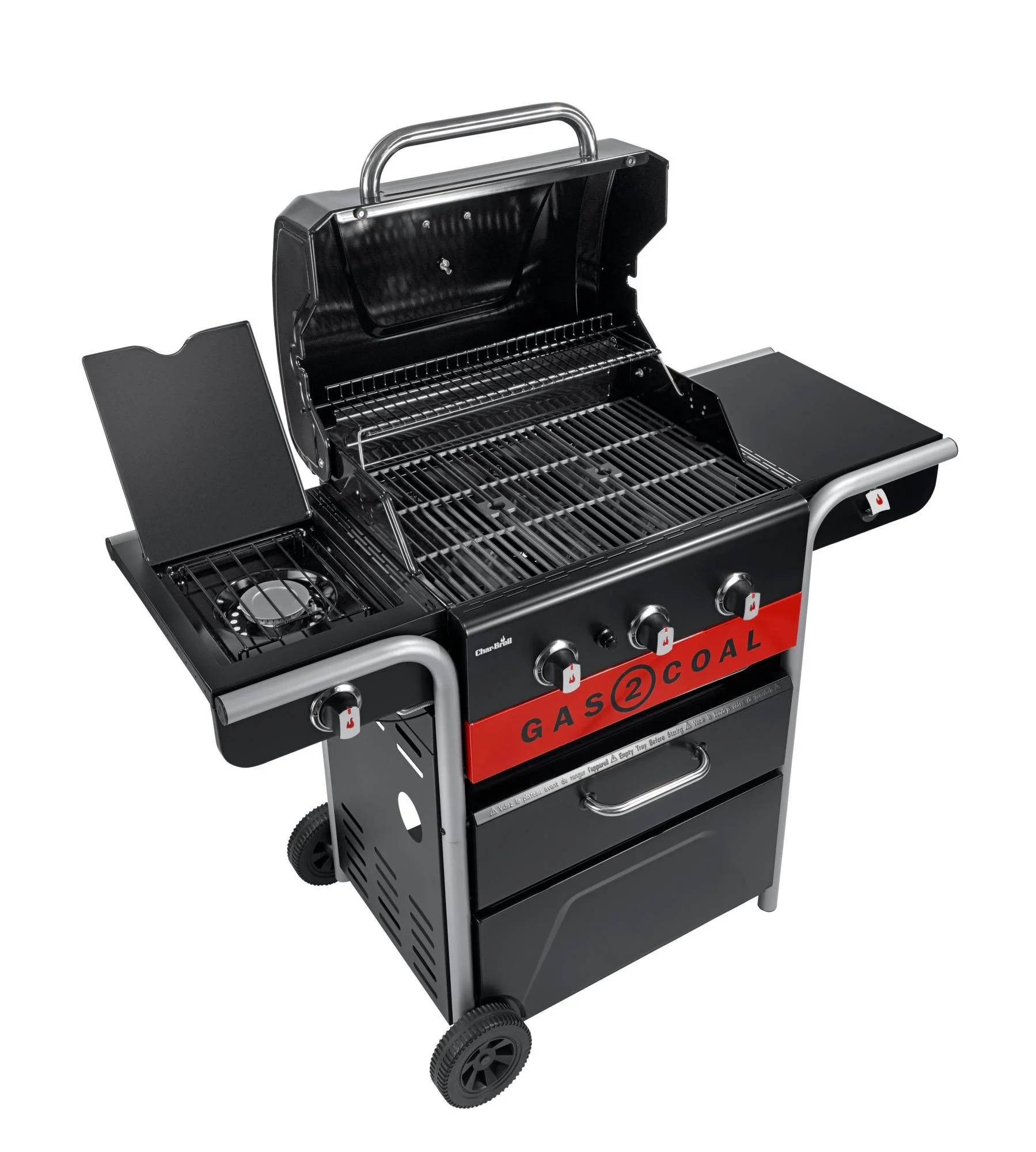 Char-broil - Barbacoa Híbrida Gas & Carbón 3 Quemadores Inox Negro 134 x 62,9 x 116,8 cm - CHAR-BROIL - Imagen 19