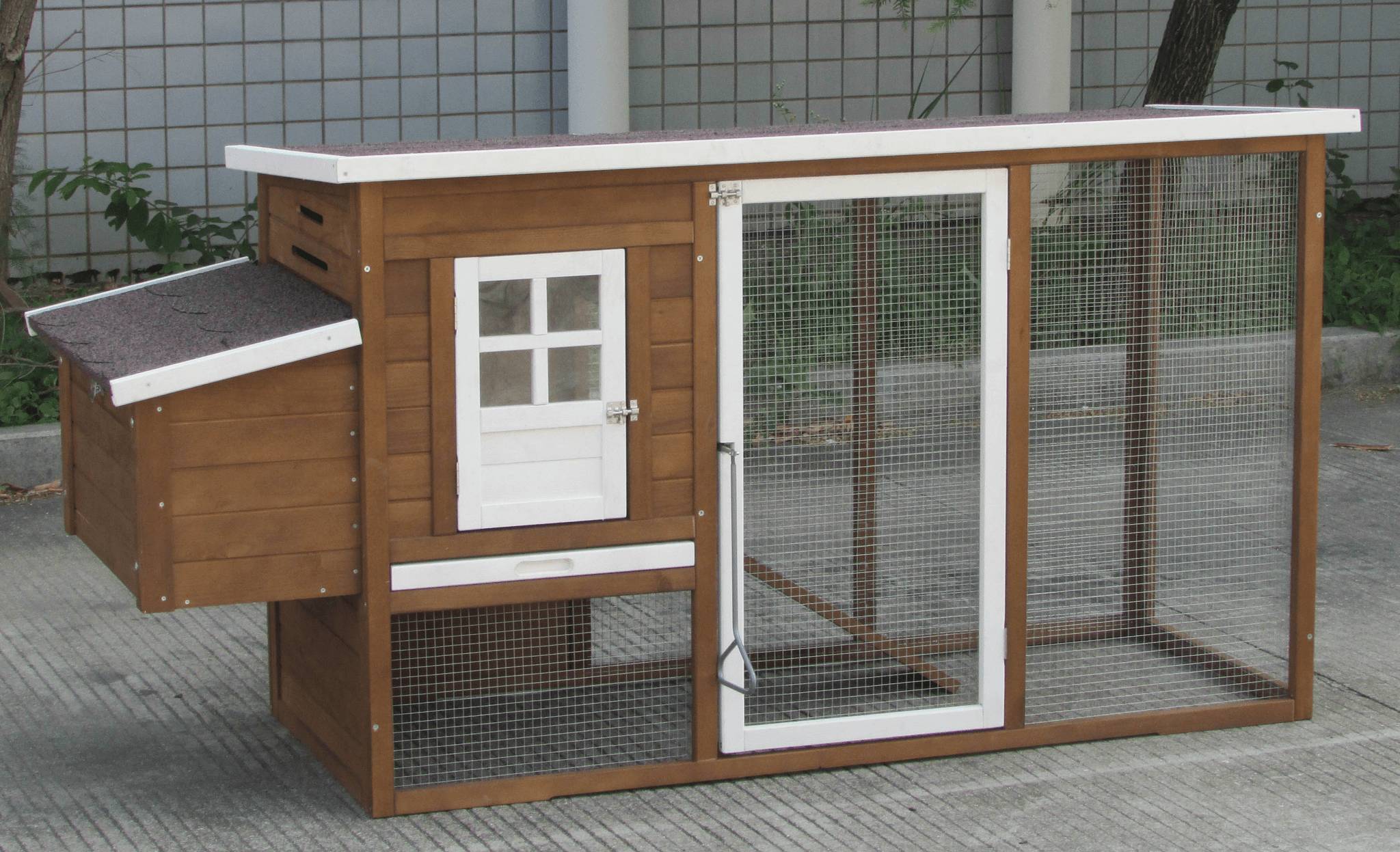 Lifland - Lifland - Poulailler Cottage Choco/blanc L.188 x l.67 x H.92 cm
