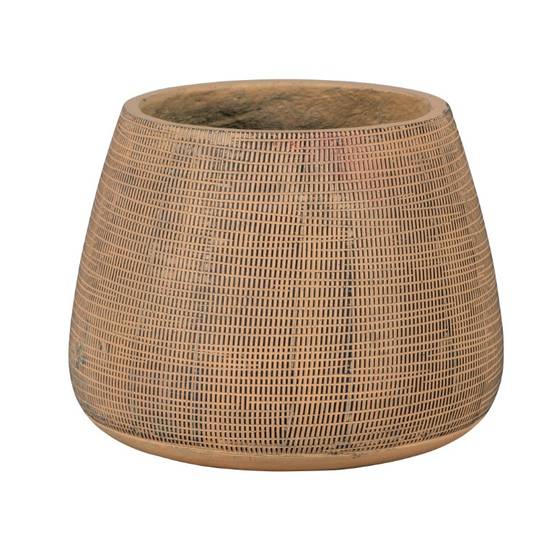 Pot Kansas en fibre Saumon Ø.25 x H.19 cm
