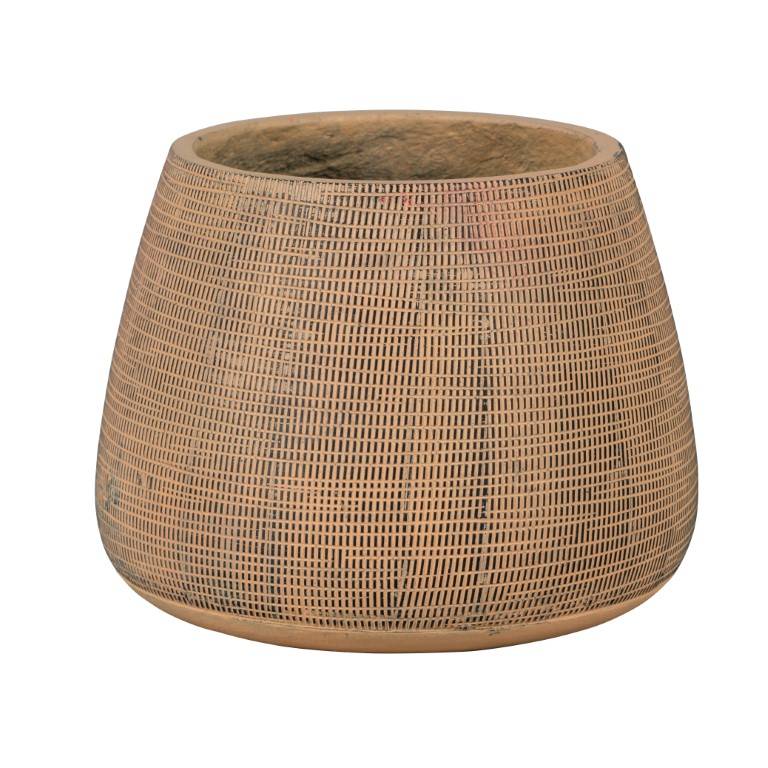 Maceta Kansas de fibra de salmón Ø.25 x H.19 cm