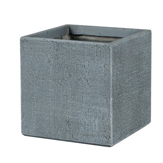 Pot Colorado en fibre Gris L.26 x l.26 x H.26 cm