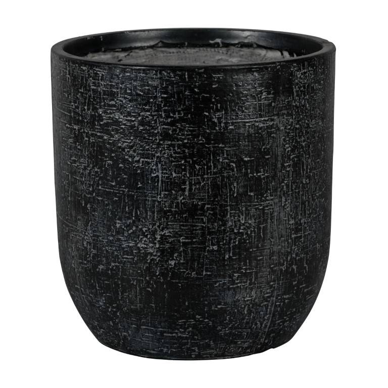 Pot Colorado en fibre Noir Ø.31 x H.31 cm