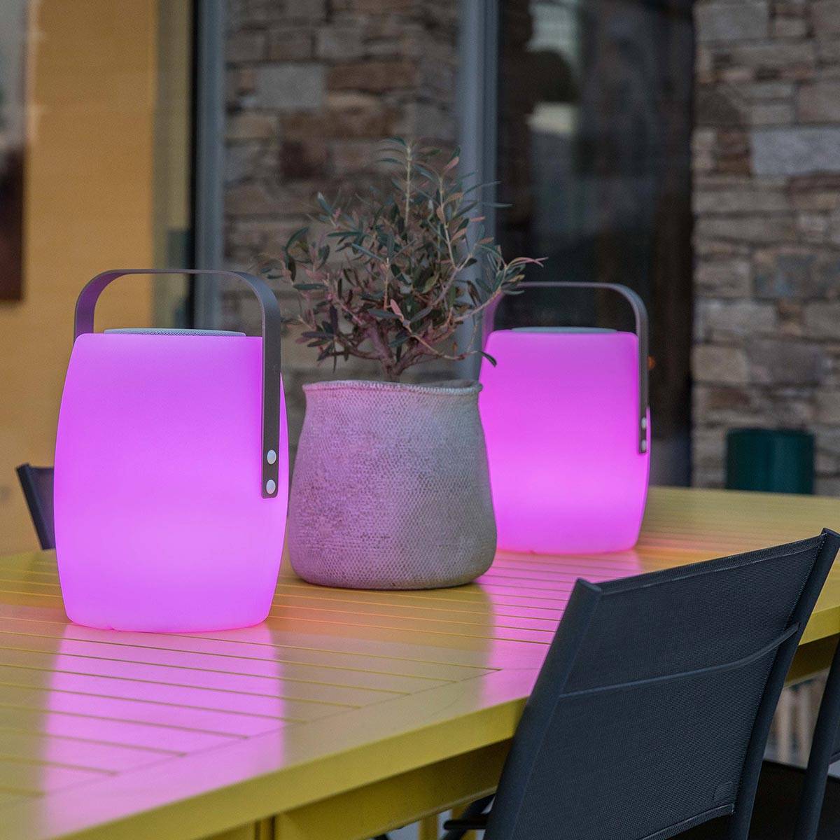 Lumisky - Baladeuse musicale Lucy Play LED blanc/multicolore Ø.21 x H.30 cm - Image 2