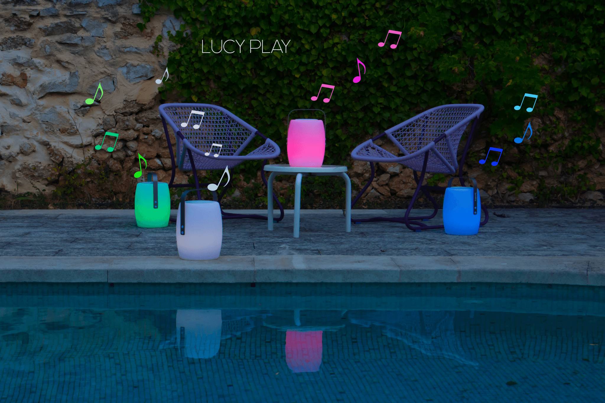 Lumisky - Baladeuse musicale Lucy Play LED blanc/multicolore Ø.21 x H.30 cm - Image 9