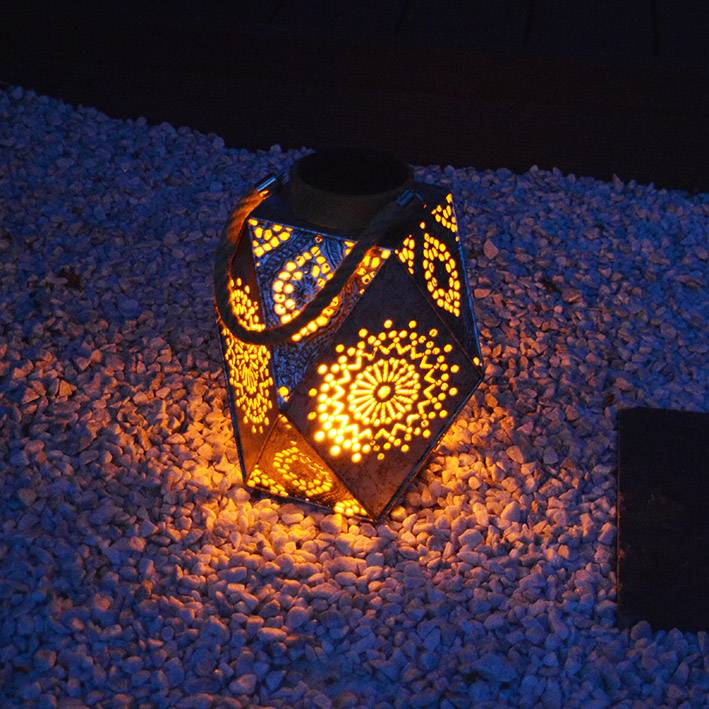 AIC International - Lanterne solaire Leïa - Effet Flamme - Ø.17 x H.27,5 cm - Image 3