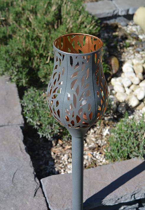 AIC International - AIC International - Flambeau solaire Tulipe L.15 x l.15 x H.74 cm - Image 9