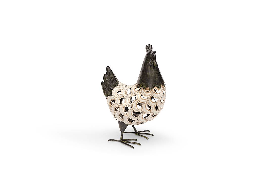 Garden ID - Poule décorative en métal à poser L.26 x l.16 x H.40 cm - Image 6