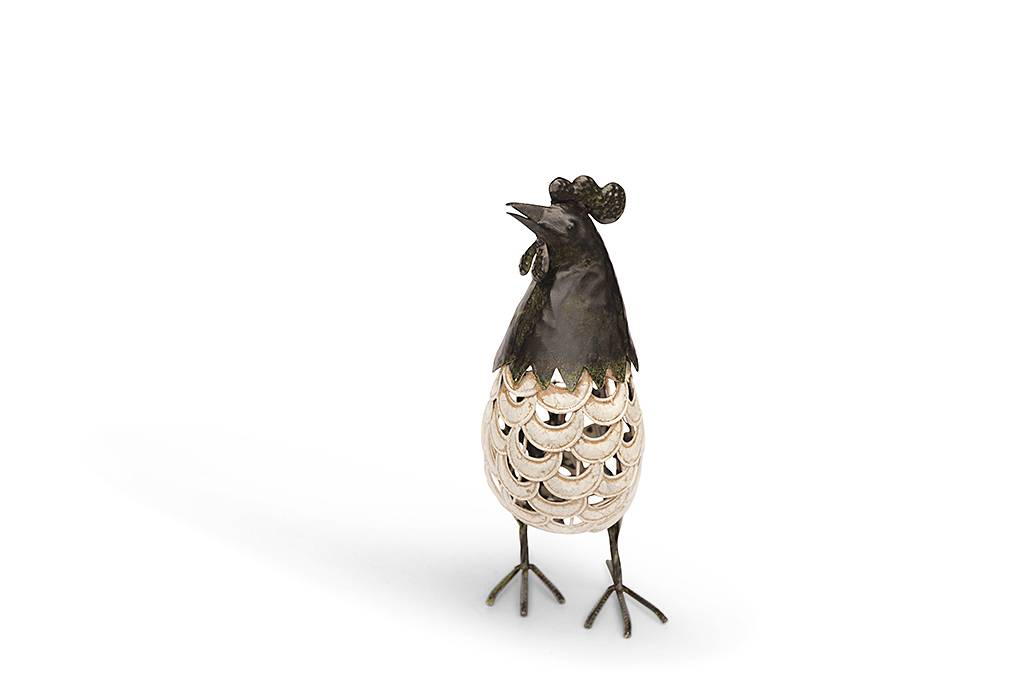 Garden ID - Poule décorative en métal à poser L.26 x l.16 x H.40 cm - Image 5