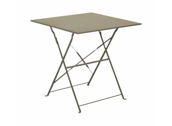 Pro Loisirs - Table de jardin carré pliante acier mastic 2 personnes Cuba Proloisirs - Image 3