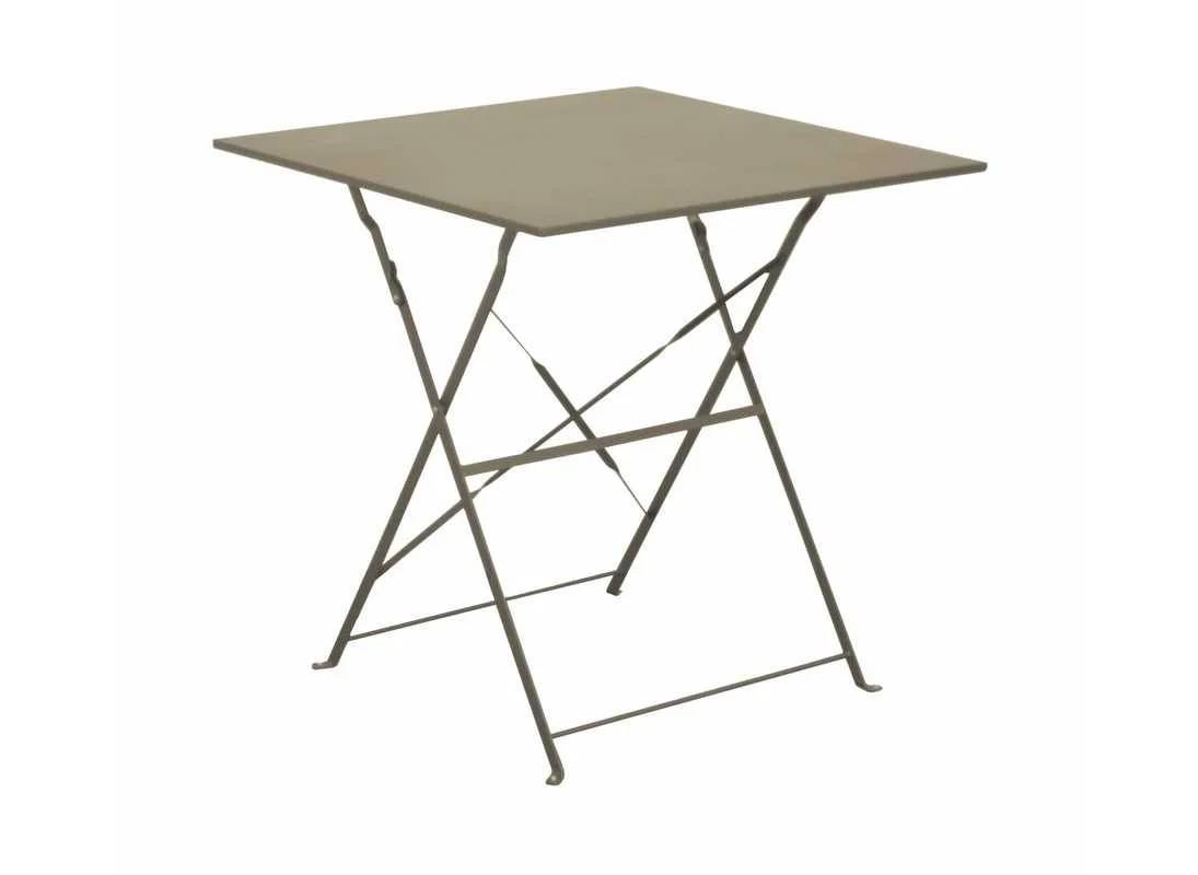 Pro Loisirs - Table de jardin carré pliante acier mastic 2 personnes Cuba Proloisirs - Image 3