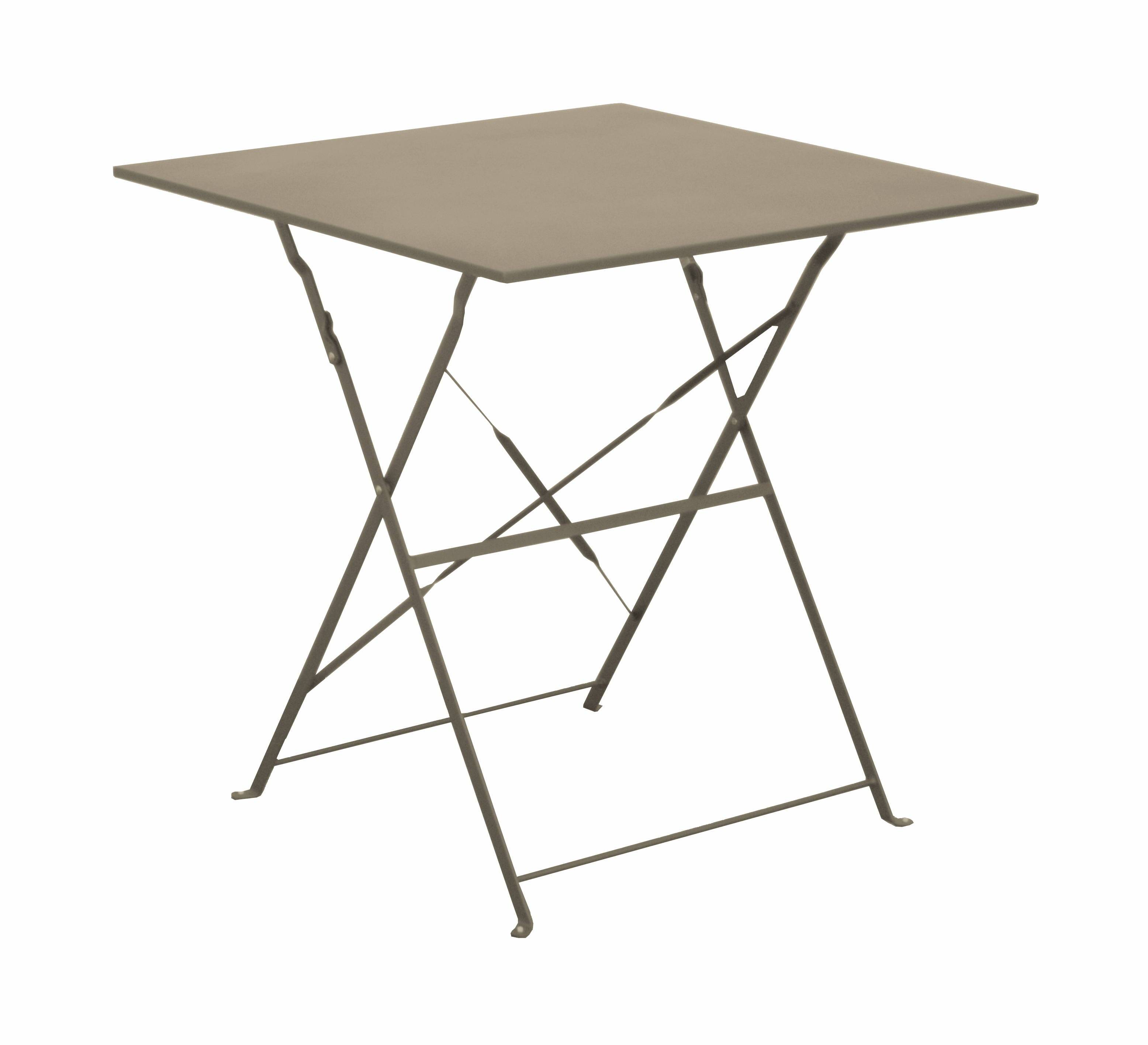 Pro Loisirs - Table de jardin carré pliante acier mastic 2 personnes Cuba Proloisirs